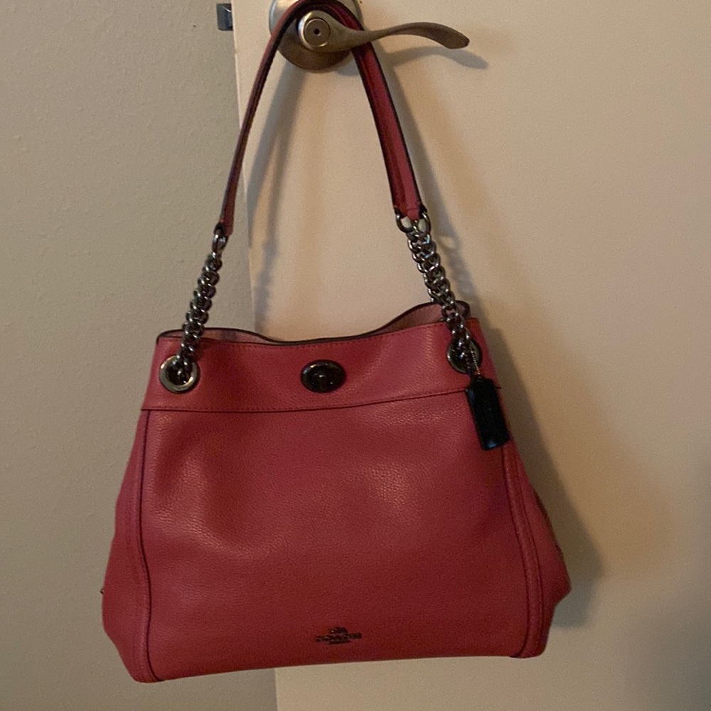 Like New Coach Eddie Turnlock handbag